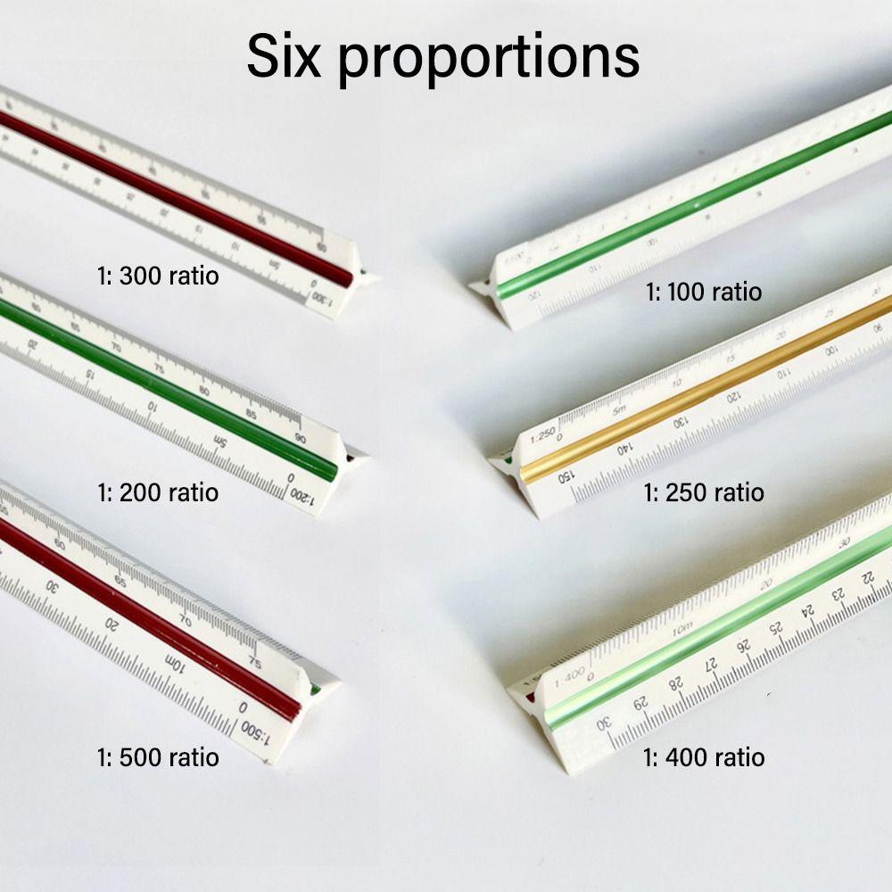 Student Design Ruler Stationery Architect Engineer Scale Ruler Triangular Ruler Technical Ruler