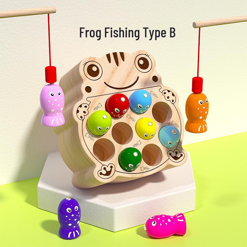 CPC Kids Магнитная игра «Рыбалка с котятами» – деревянная развивающая игрушка для тренировки концентрации