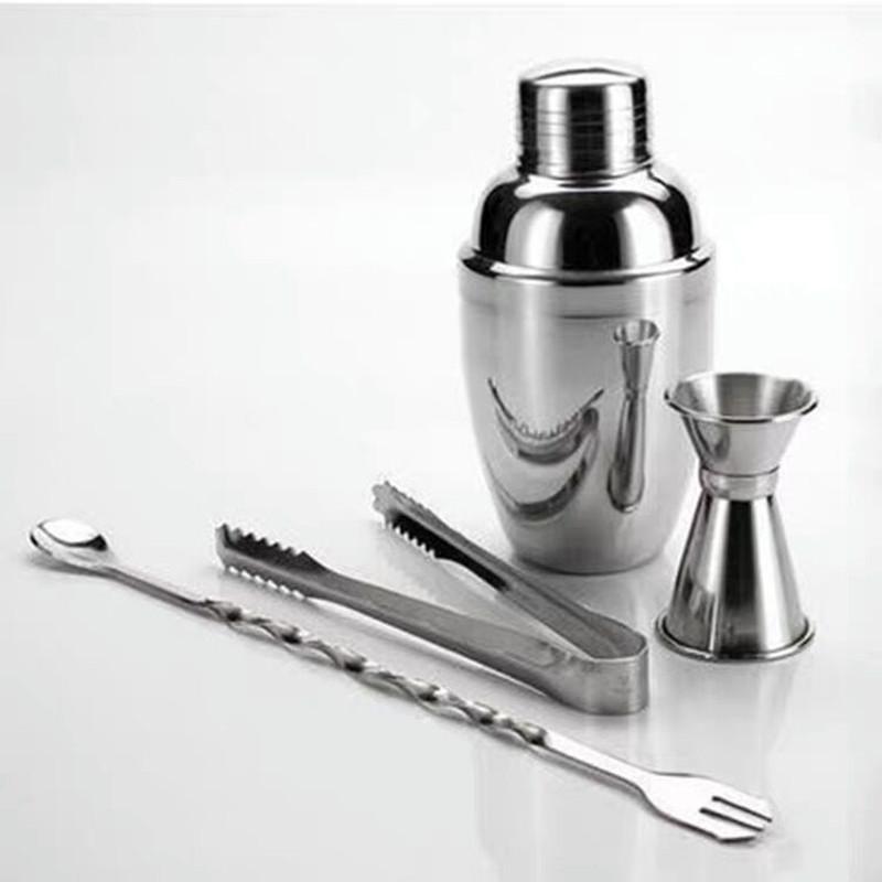350ml Japanese Style Cocktail Shaker Set Ounce Cup Ice Tongs Cocktail Shaker 4-piece Set