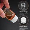 60x Clear Liquid Sample Vial Closed Top Screw Caps 15ml Essential Oil Bottle Bottles with Lids