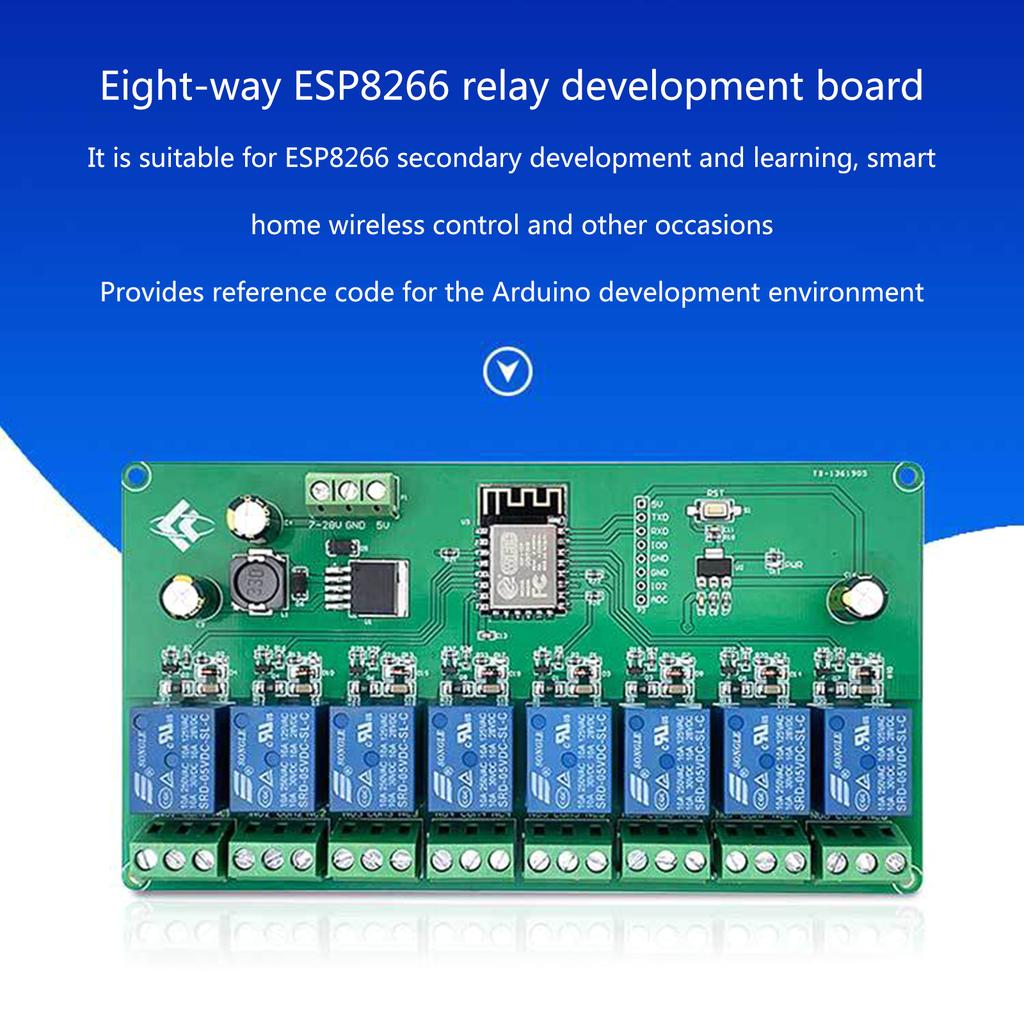 ESP8266 5V WiFi Relay Module 8 Channel APP Control for Smart Home Automation System