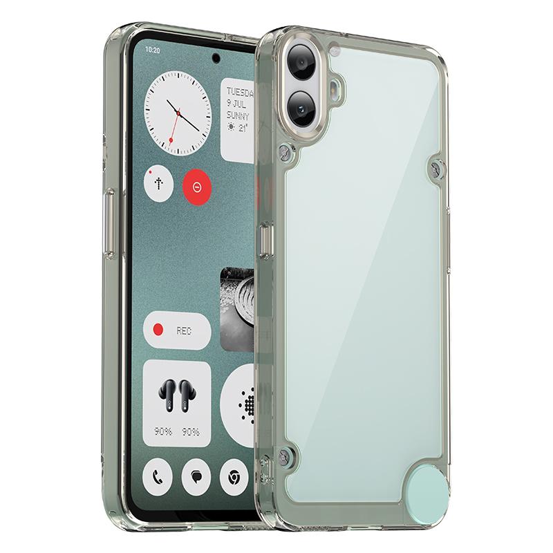 Чехол для Nothing CMF Phone 1 Чехол-обложка для Nothing CMF Phone 1 Coque Funda Жесткий Полупрозрачный Мягкая Рамка Прозрачный Чехол для Nothing CMF Phone 1