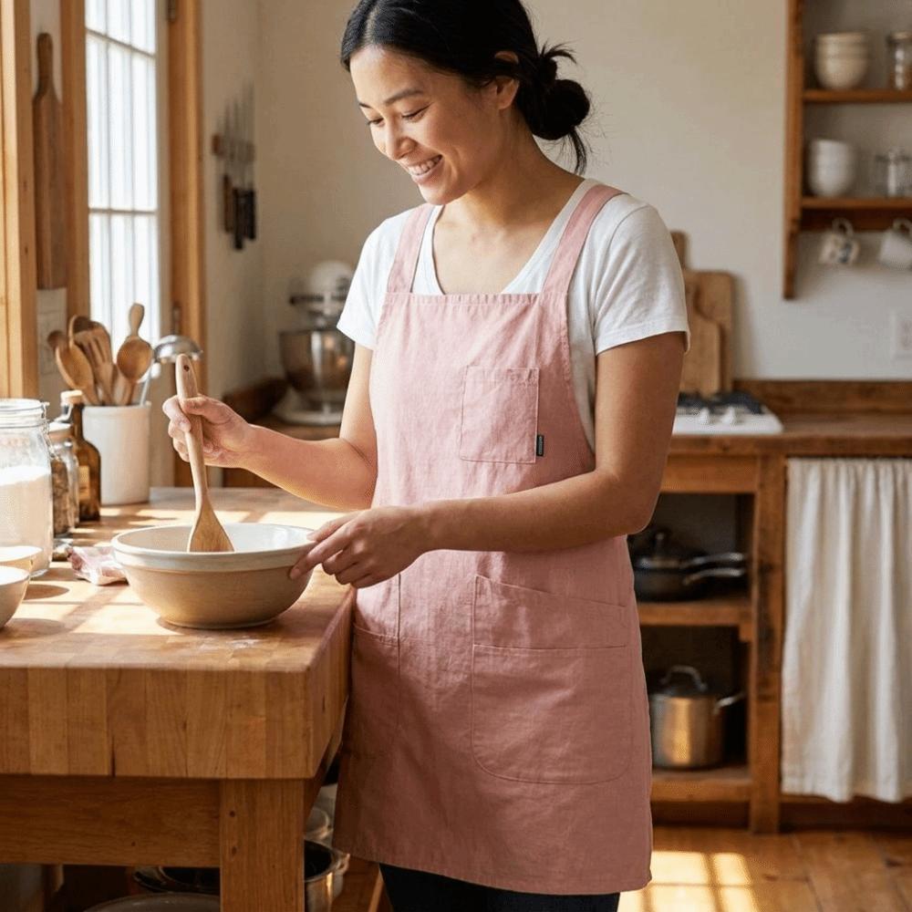 Oil-Proof Sleeveless Apron with Pocket Dirt-Resistant Workwear Cooking Apron Catering Use