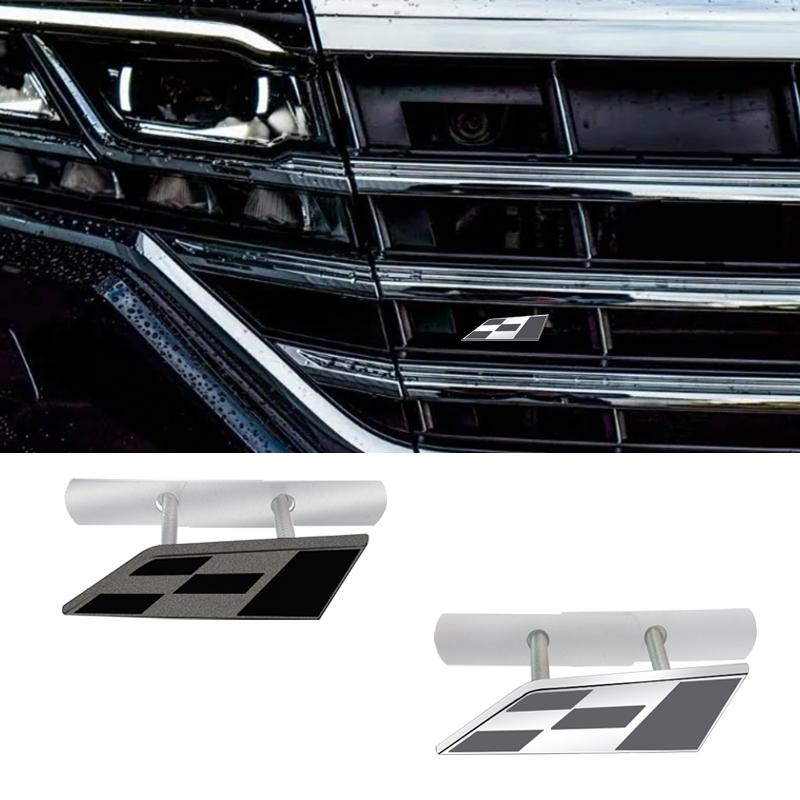 hbzh3 Metal 3D Race Flag Front Grille Sticker Car Rear Trunk Body Emblem Badge for Seat Leon 300 Altea Ibiza Toledo Cordoba cupra