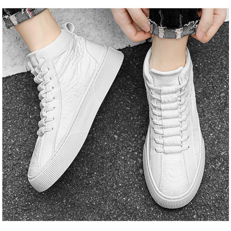 High Top Canvas Sneakers For Men Korean Style Casual Breathable