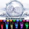 10 светодиодный RGB Свет для погружения и рыбалки Светодиодная подводная лампа Пульт дистанционного управления Свет для бассейна Портативный На батарейках Для вазы Аквариума