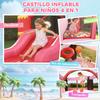 Inflatable Castle for Children with Blower Slide Trampoline Ball Pit Basketball Hoop 255x230x196cm