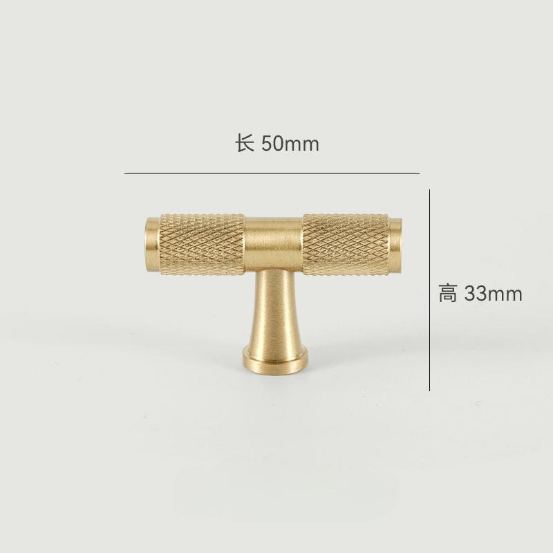 Knurled Solid Brass Furniture Handles Golden Handles for Wardrobe and Drawer Opulent Hardware Finishes Kitchen Cabinet Handles