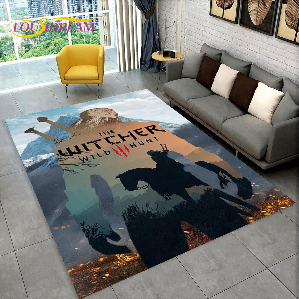 W-Witcher Game Gamer Коврик в стиле аниме, ковер для дома, гостиной, детской спальни, дивана, коврик для двери, декор, нескользящий напольный коврик