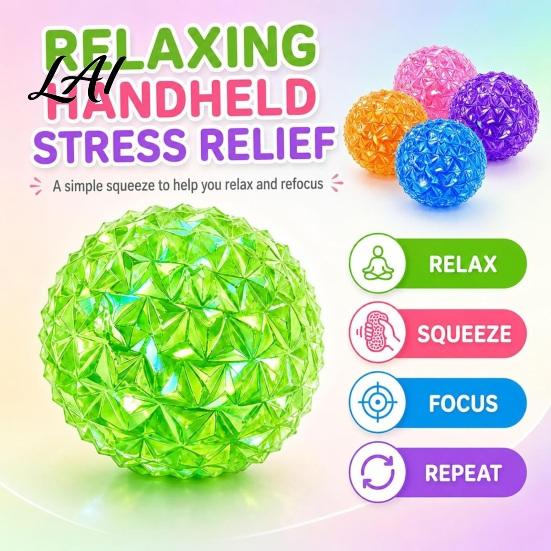 Calming Hand Toy Anxiety Relief Spiky Stress Ball Soft Stretchy Squeeze Ball Sensory Toy Portable Textured Pinch Fidget for Kids Adults Exercise