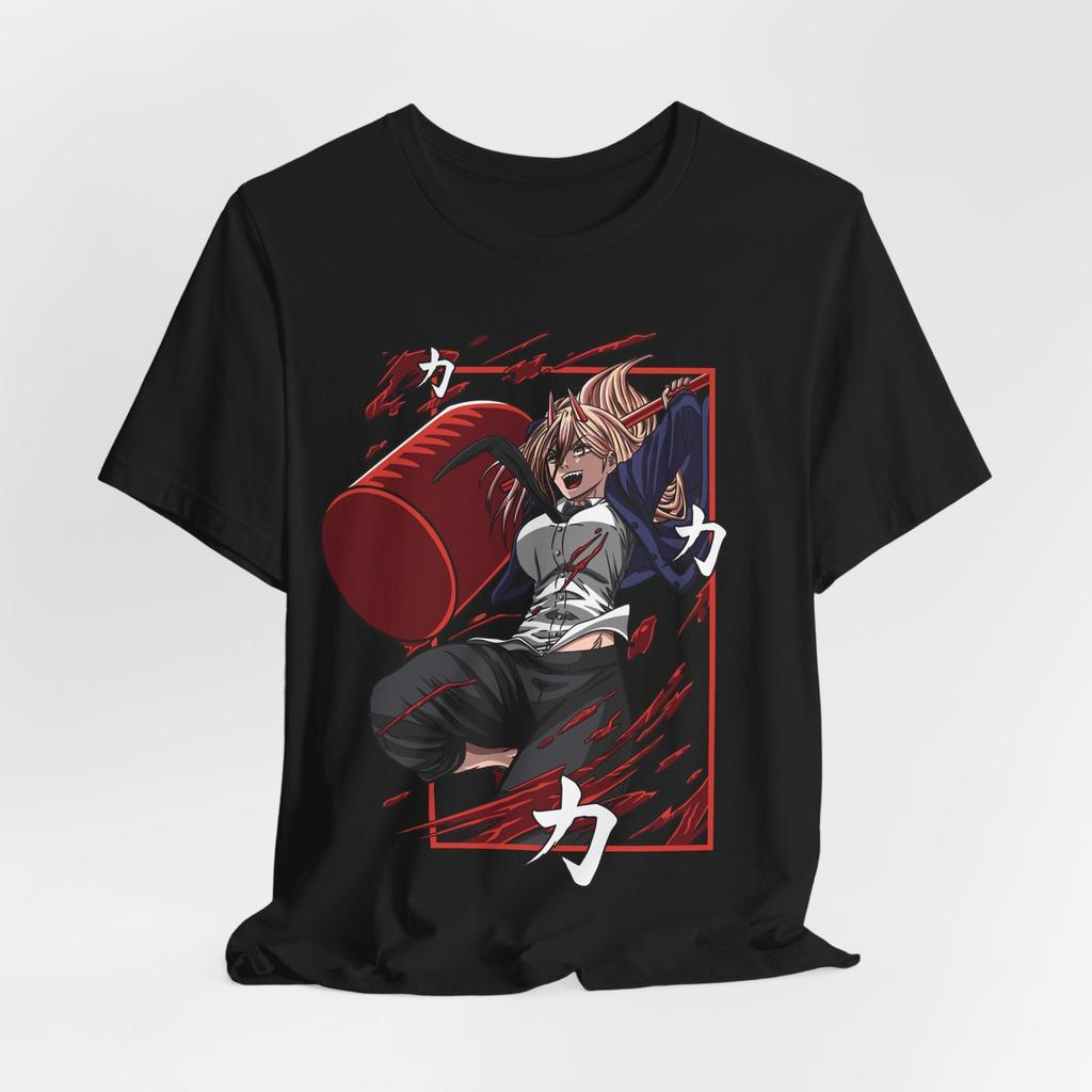 Power Anime Graphic Unisex T-Shirt Mens Womens Tees Top Tee Tops, Short Sleeve T-Shirt Mens Womens Tees Top, Japanese Manga Shirt,