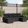 VidaXL Garden Lounge Set with Cushions 6 Pcs, Patio Sofas, Patio Furniture Set, Outdoor Furniture, Black 3259458