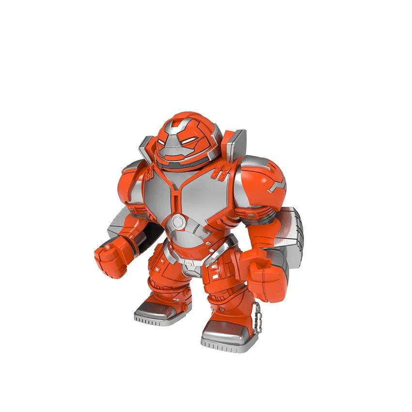 Мини-фигурка Marvel, Фигурка супергероя из аниме, Танос, Халк, Человек-паук, Конструктор для сборки, Детский подарок