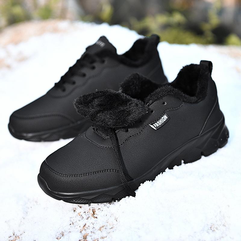 Обувь Мужские кроссовки больших размеров Осенне-зимняя повседневная обувь Легкая мужская обувь для тренировок Однотонные хлопковые туфли