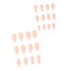 24PCS Nude Almond False Nails with White Tip Prevailing Natural Look Press-On Nail Sets for Manicure Lovers and Beauty Bloggers