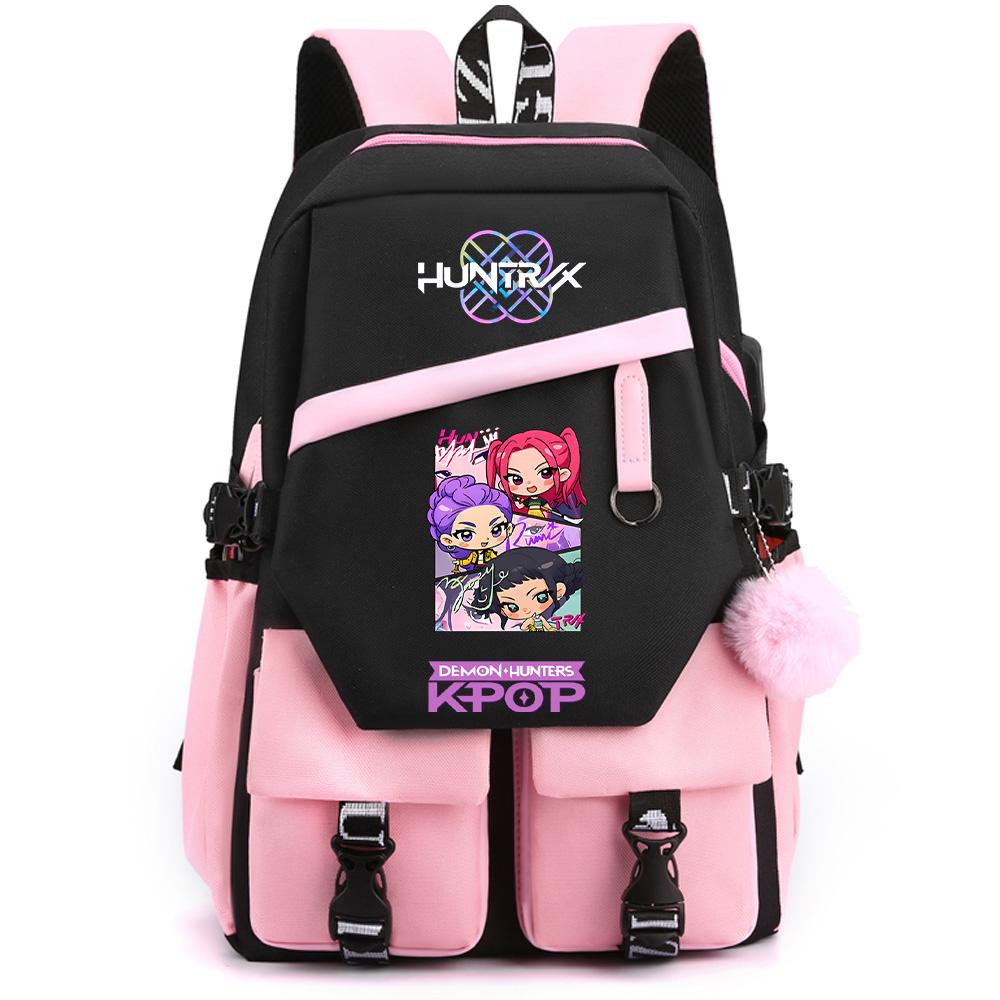 Anime K-Pop Demon Hunters Printed Large Capacity Backpack for Teenger Student Girl Boy Schoolbag Bookbag Women Waterproof Travel Bag Gift
