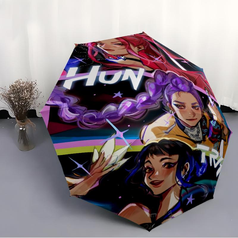 1pc KPop Demon Hunters17 Umbrella, Sun Protection, And UV Shielding. It Has Eight Sturdy Ribs for Outdoor Use And Perfect Gift