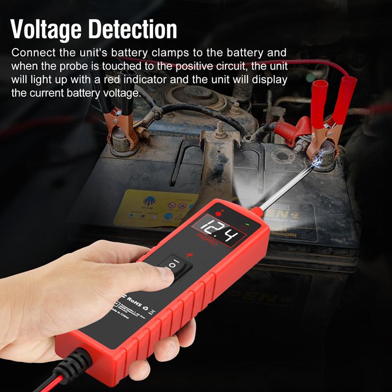 12/24V Power Circuit Probe Tester Car Tester Automotive Circuit Tester Diagnostic Tool Component Probe Pen Voltage/Resistant