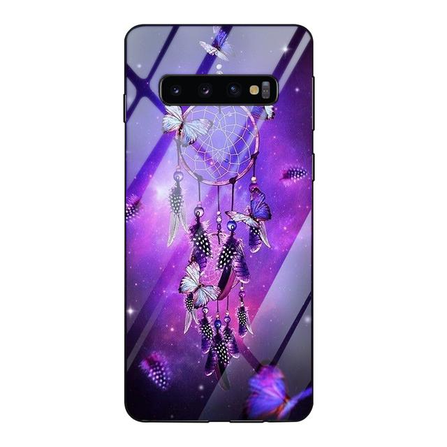 Чехол из закаленного стекла «Ловец снов» для Samsung Galaxy S21 S20 Fe Ultra Plus S10e S10 S9 A52 A71 A52s 5g Note 20 10 Lite 9
