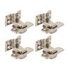 4PCS Cabinet Hinge with 4 Hole Base Cold Rolled Steel Short Arm Cupboard Hinge for Kitchen Bedroom