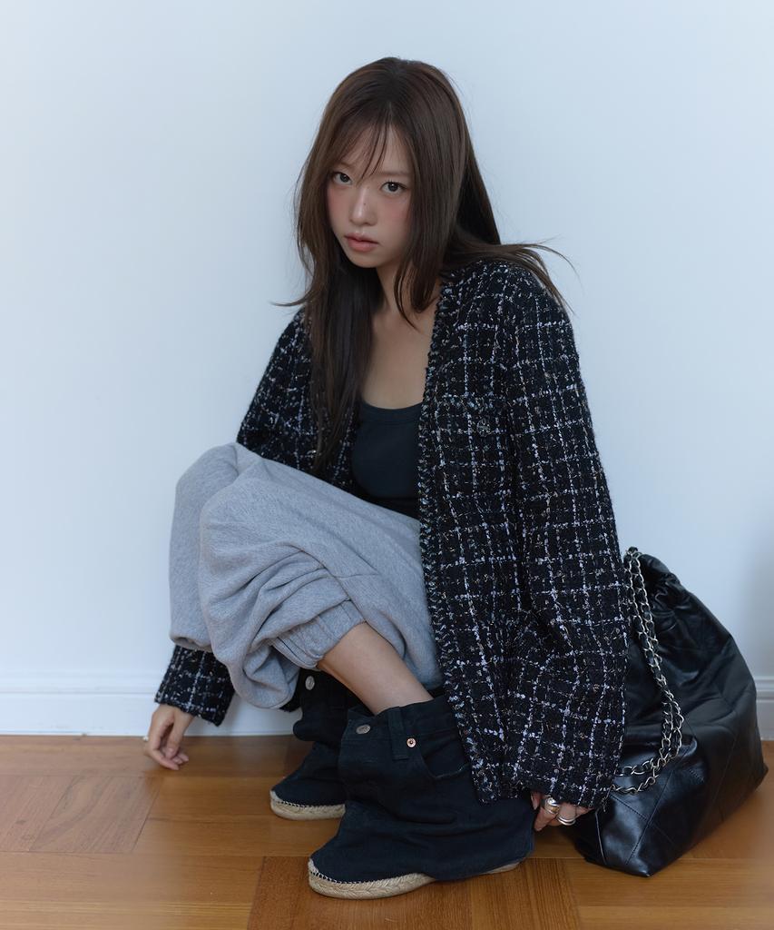 RAFFINE ATELIER Maison Tweed Jacket Black