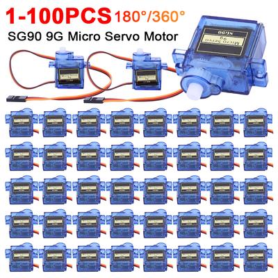 1-100 шт. SG90 9G Микро Цифровой Сервомотор 180/360° Микро Сервомотор с Редуктором для Радиоуправляемого Вертолета Игрушки Самолета Авиамодели
