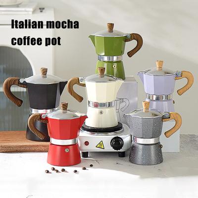 Кофеварка Moka Pot Espresso Maker 150 мл, легкая, простая в использовании, итальянская кофеварка для плиты