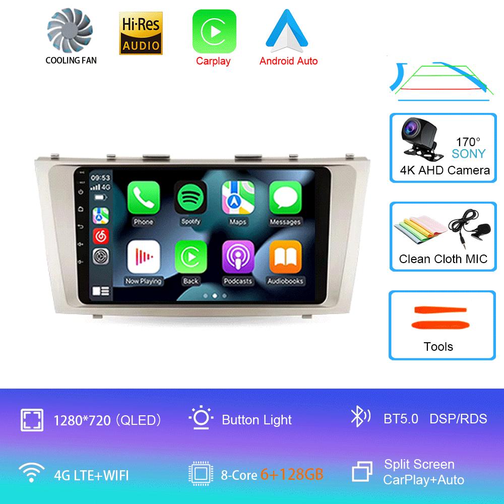 Android 14 Автомобильное радио для Toyota Camry 6 XV 40 50 2006 - 2011 Мультимедийный видеоплеер Навигация стерео GPS Нет 2din 2 din dvd