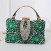 Elegant Square Evening Purse With Lock Closure And Rhinestone Accents For Women