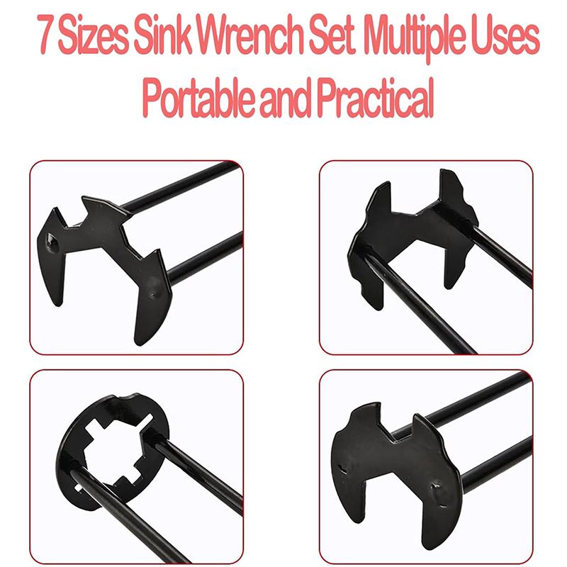 Многофункциональный ключ для раковины, сантехнический ключ, ключ для раковины, гаечный ключ для смесителя, универсальный ключ для сантехники под раковиной
