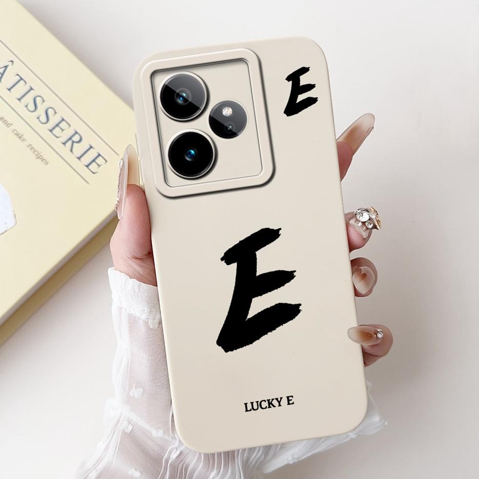 Чехол для Realme GT7 5G RMX5061 Милый Чехол с Счастливыми Буквами Мягкий ТПУ Матовый Чехол для Телефона Для Realme GT 7 Pro GT7 T 7T GT7T Fundas Coque