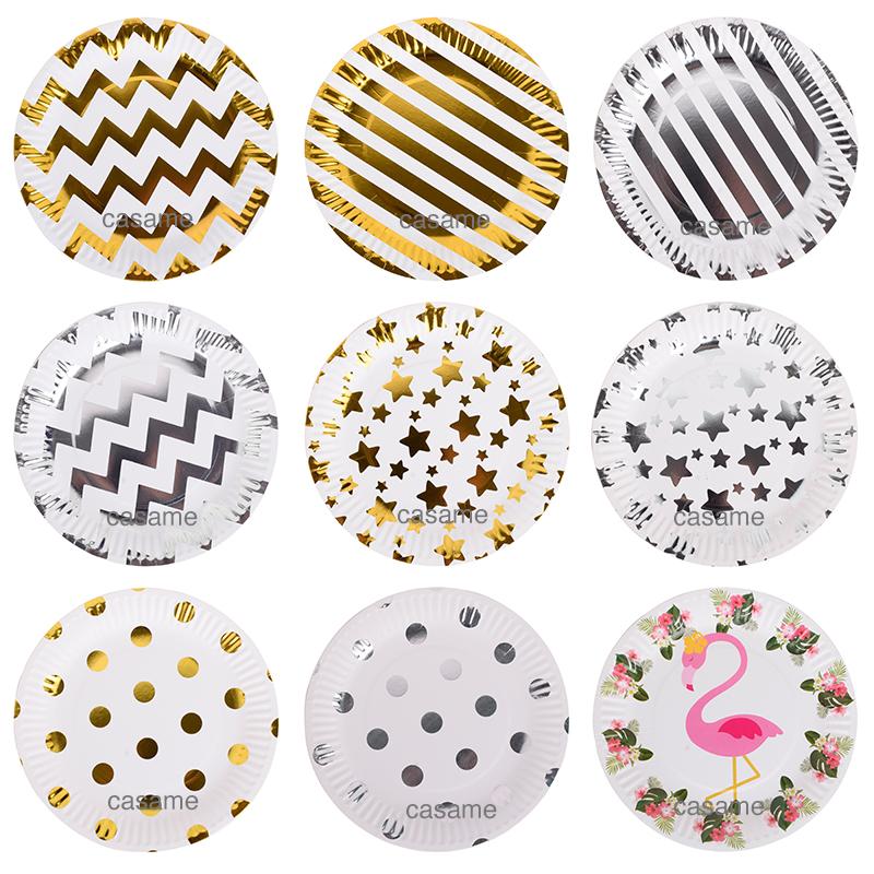 10 шт. в 1 партии. Наборы одноразовой посуды в розовую синюю полоску и горошек. Бумажные стаканчики, тарелки, трубочки, вилки. Одноразовые наборы. Украшения для свадьбы, дня рождения и вечеринки.