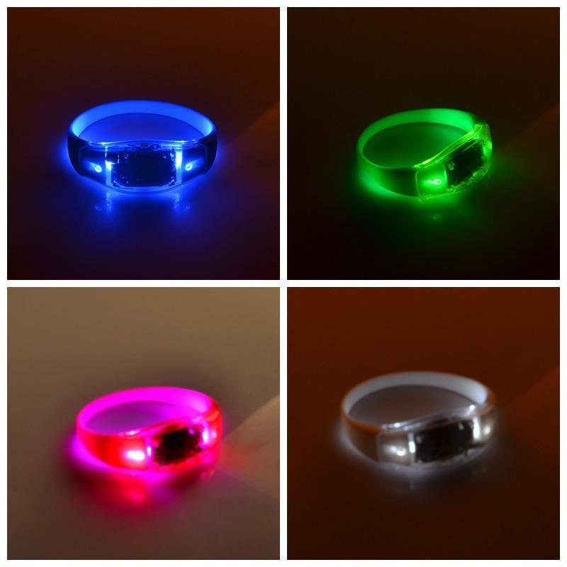 Party Rave Concert Voice Control LED Light Bracelet Bangle Sound Activated Glows