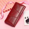 Leather Women's Purse Vintage Mobile Phone Change Holding Baotou Layer Cowhide Bag Long Purse