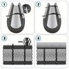 Plastic Gutter Guard Mesh Roll 10 Hooks Leaffilter Net Lightweight Durable Bird and Leaf Blocker for Patio Roofing