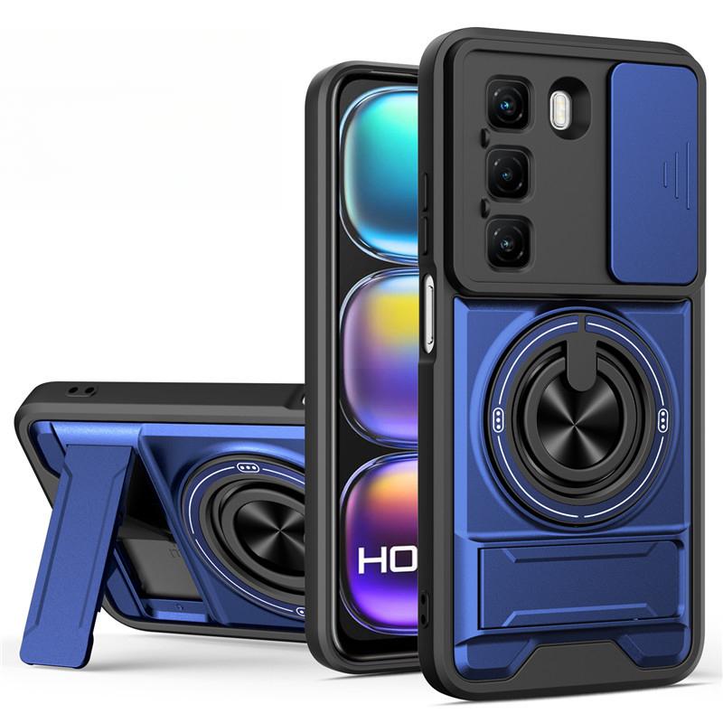 Для Infinix Hot 60 50 Pro Plus 4G Note 60 50 Pro Tecno Camon 40 30 Pro Чехол со сдвижной защитой камеры и защитой объектива с вращающимся на 360 градусов кольцом-подставкой