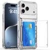 Простой Прозрачный Держатель для Карт Чехол для Телефона Для iPhone 17 Pro Max 16 Plus 15 14 13 12 Ударопрочный Устойчивый к Царапинам Тонкий Чехол