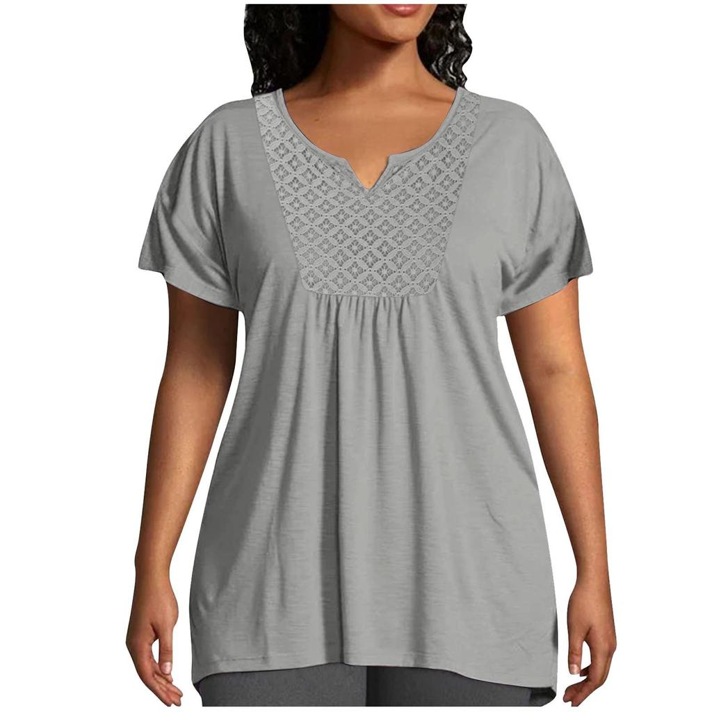 Womens Basic T-Shirts Short Sleeve Curved Hem Summer Tops Fitted Tees Clothing