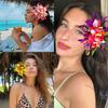 Simulated Orchid Hair Clip Lightweight Bohemian Side Hair Claw for Women Casual Beach Resort Daily Wear Gift
