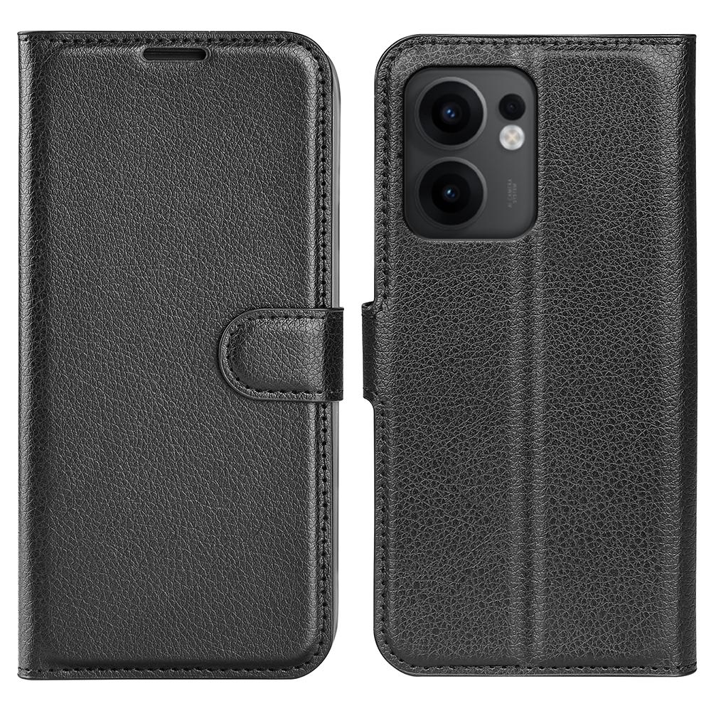 For Oppo Reno13 F 5G Case Litchi Texture Shockproof Leather Wallet Phone Cover