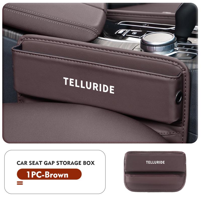 cnwhjg1 Leather Car Seat Gap Filler Storage Box Cup Holder Accessories For KIA Proceed Venga Sedona Forte Picanto Sorento Stinger