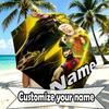 Custom Name Personalized Black Adam Print Umbrella, Auto Open Close, 8‑Rib Sturdy Frame, Commute Camping Hiking Use, Birthday Gift
