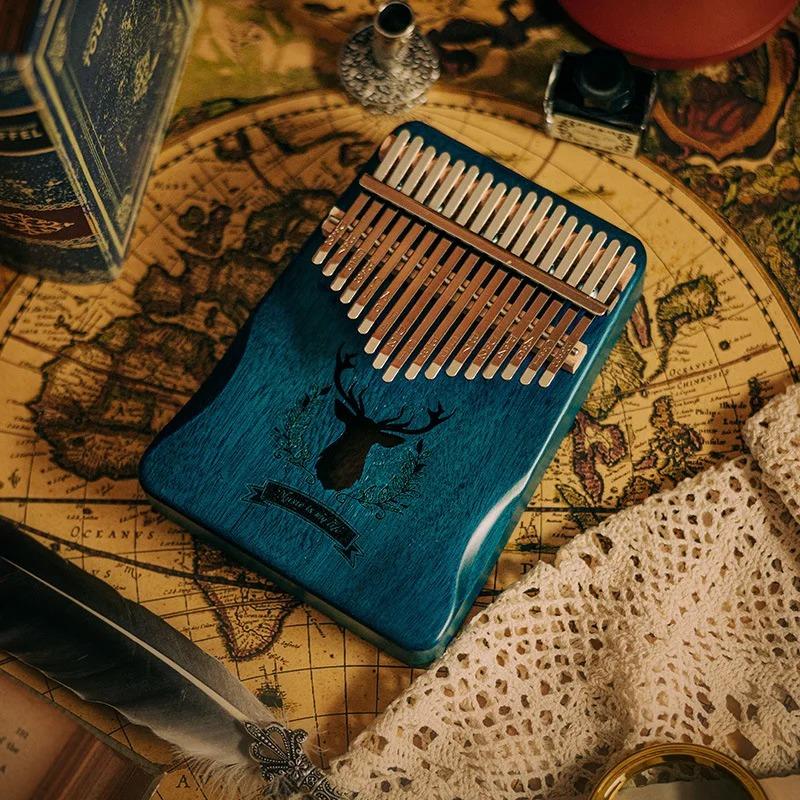Деревянная калимба 17 клавиш музыкальная клавиатура для посвященных 21 клавиша калимба звуковая терапия портативные профессиональные инструменты пальчиковое пианино детский подарок