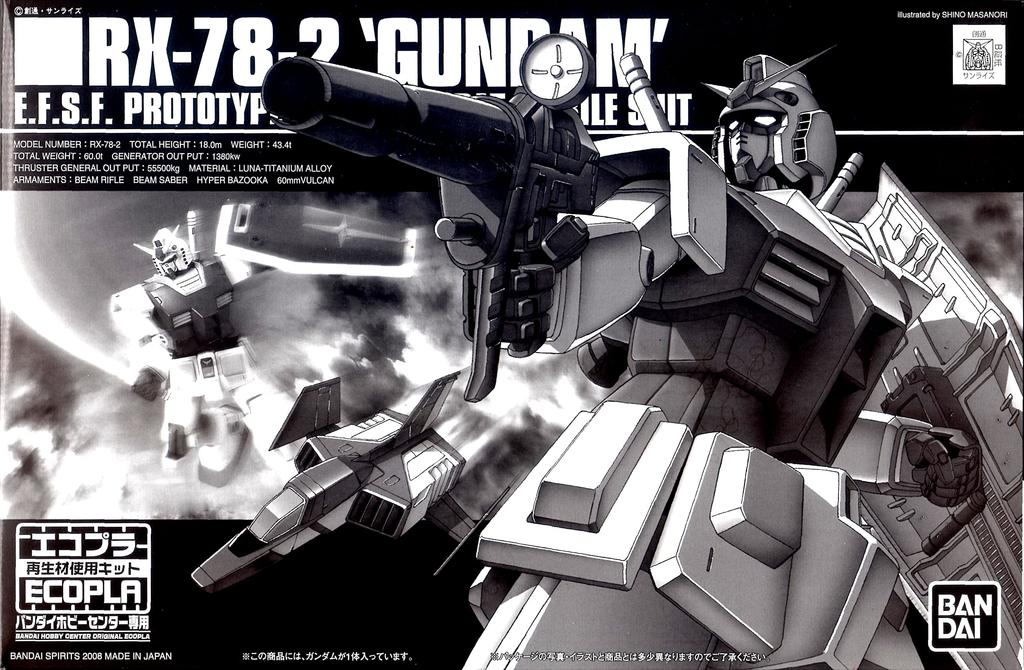 Bandai Hobby Center Эксклюзивная пластиковая модель Ecopla HG Gundam 1/144 RX-78-2