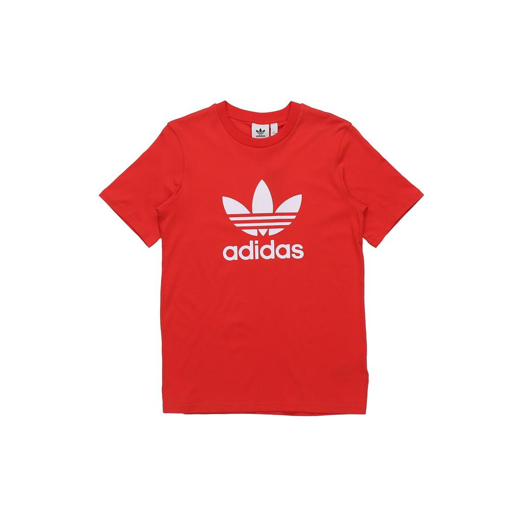 Adidas Originals Trebfoil Logo Short Sleeve T-Shirt Men Tops Red FM3791