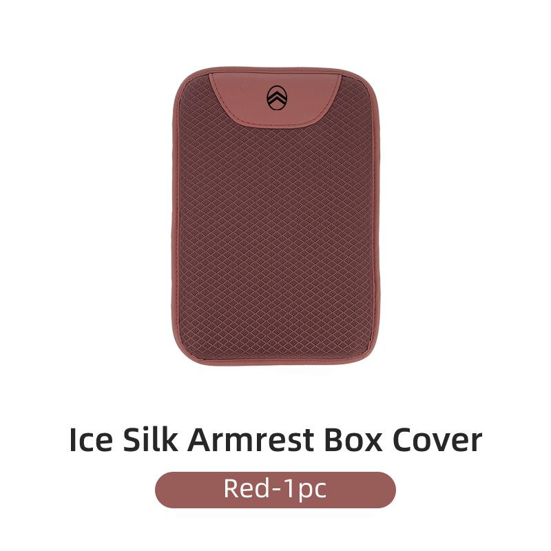 ASY1 Ice Silk Heightening Car Armrest Pad Breathable For Citroen C4 C3 C5 C1 C2 Berlingo Celysee Cactus Picasso Aircross Saxo