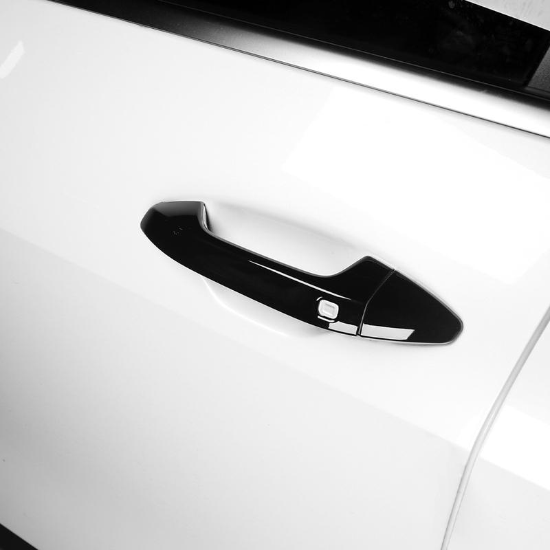 LHD/RHD Для Kia Sportage NQ5 -2026 Черная накладка на наружную ручку двери из углеродного волокна, внутренняя накладка на нишу двери, внешние аксессуары