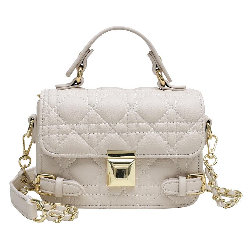 Модная универсальная сумка-мессенджер через плечо с ромбовидной вышивкой, женская, новая весенняя коллекция 2025 года, маленькая квадратная сумка с текстурой