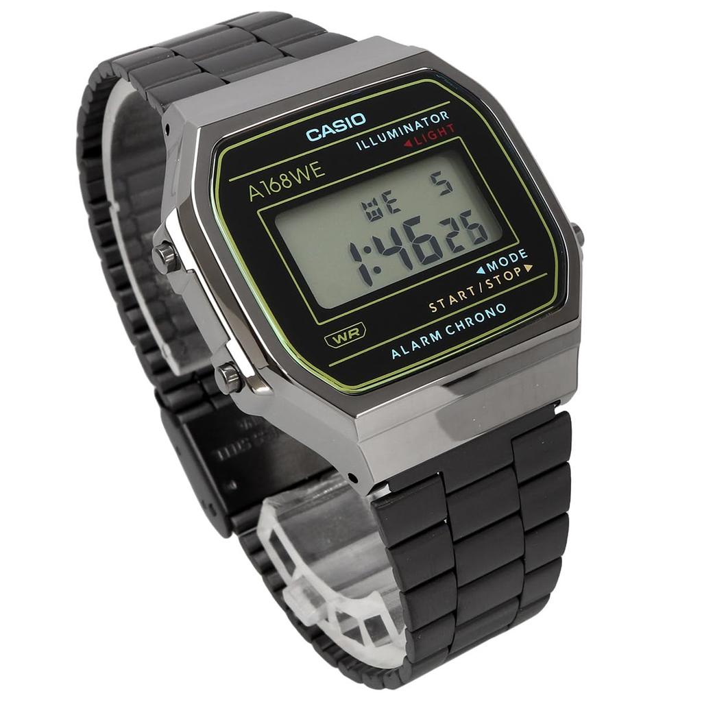 Casio Цифровые часы, Серия Винтаж Цвета Наследия, A168WEHB-1A, Мужские, Женские и Детские, Черные, Модель для зарубежного рынка [Параллельный импорт]