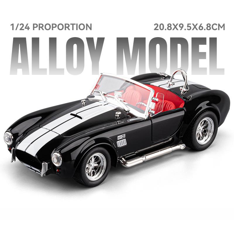 1/24 Ford Shelby Cobra 427 S/C Сплавная Модель Машинки Игрушка Литье под Давлением Звук и Свет Игрушки Машинки для Детей Транспортное Средство